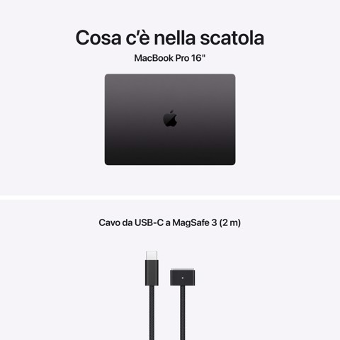 Apple MacBook Pro 16" M5 Max chip 18‑core CPU 32‑core GPU, 36GB, 2TB SSD - Nero siderale