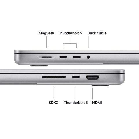 Apple MacBook Pro 16" M5 Max chip 18‑core CPU 40‑core GPU, 48GB, 2TB SSD - Argento