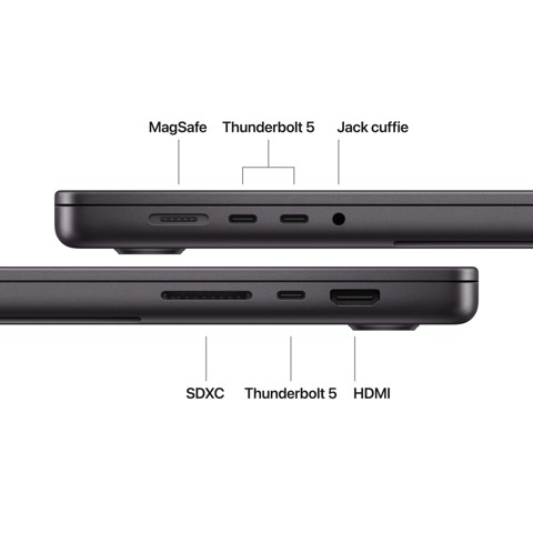 Apple MacBook Pro 16" M5 Max chip 18‑core CPU 40‑core GPU, 48GB, 2TB SSD - Nero siderale