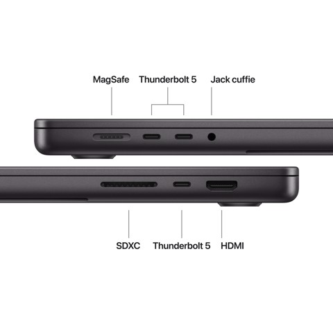 Apple MacBook Pro 16" M5 Pro chip 18‑core CPU 20‑core GPU, 24GB, 1TB SSD - Nero siderale