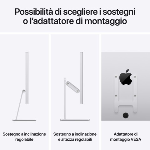 Apple Studio Display - Vetro nanotexture - Sostegno a altezza e inclinazione regolabile