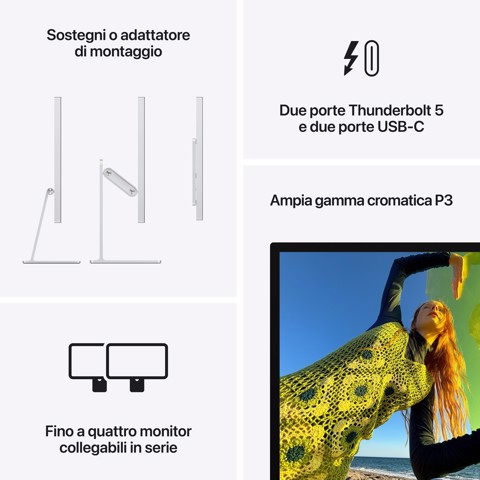 Apple Studio Display - Vetro nanotexture - Sostegno a altezza e inclinazione regolabile