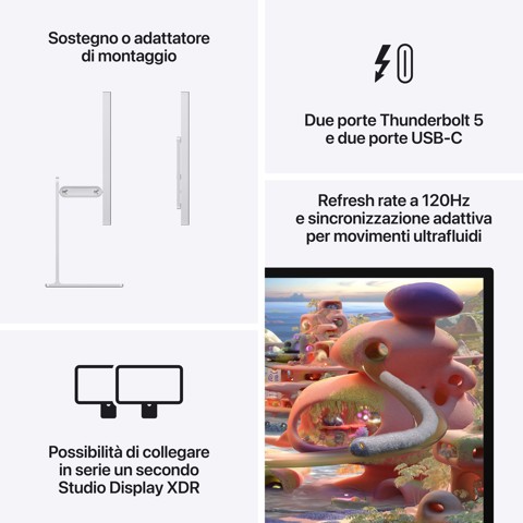 Apple Studio Display XDR - Vetro nanotexture - Sostegno a altezza e inclinazione regolabile