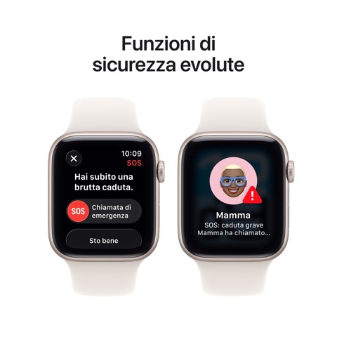 Apple Watch SE (3nd generation) SE 3 GPS 44mm Cassa Alluminio Galassia con Sport Band Galassia - S/M