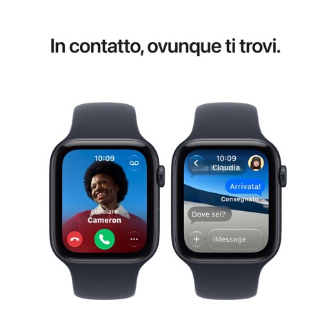 Apple Watch SE (3nd generation) SE 3 GPS, Cassa 44 mm in alluminio galassia con Cinturino Sport sabbia - M/L