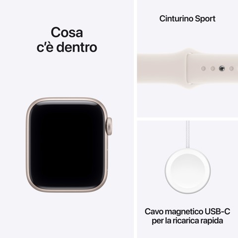 Apple Watch SE (3nd generation) SE 3 GPS + Cellular 40mm Cassa Alluminio Galassia con Sport Band Galassia - S/M
