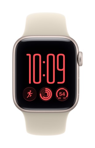 Apple Watch SE (3nd generation) SE 3 GPS + Cellular, Cassa 40 mm in alluminio galassia con Cinturino Sport sabbia - S/M