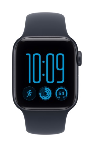 Apple Watch SE (3nd generation) SE 3 GPS + Cellular, Cassa 40 mm in alluminio mezzanotte con Cinturino Sport blu marino - M/L