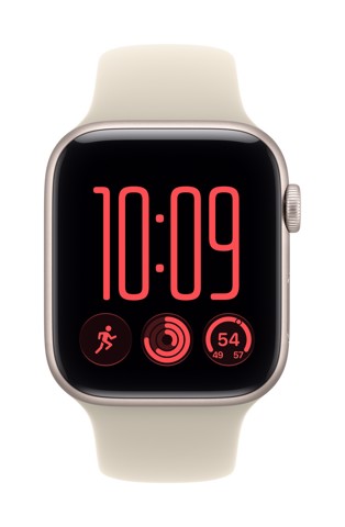 Apple Watch SE (3nd generation) SE 3 GPS + Cellular, Cassa 44 mm in alluminio galassia con Cinturino Sport sabbia - M/L