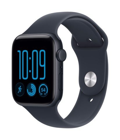 Apple Watch SE (3nd generation) SE 3 GPS + Cellular, Cassa 44 mm in alluminio mezzanotte con Cinturino Sport blu marino - M/L