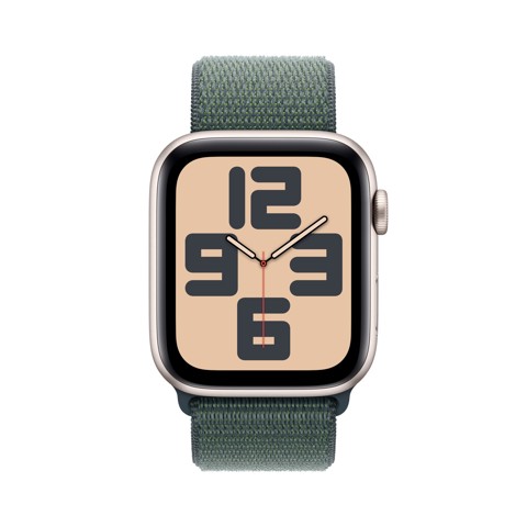 Apple Watch SE GPS 44mm Cassa Alluminio Galassia con Verde Lago Sport Loop