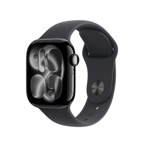 Apple Watch Series 11 GPS 42mm Cassa Alluminio Jet Black con Sport Band Nero - S/M
