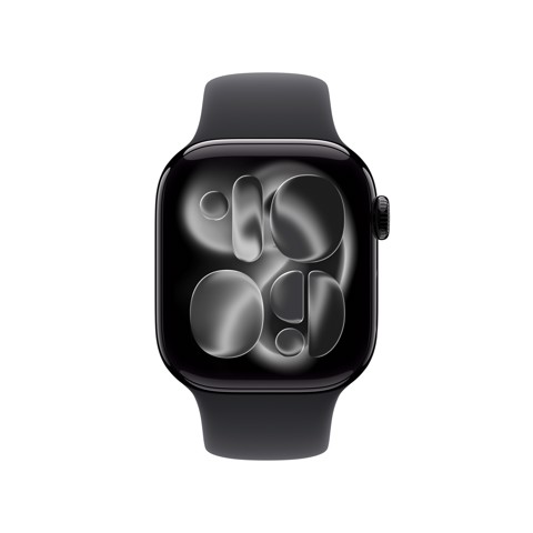 Apple Watch Series 11 GPS 42mm Cassa Alluminio Jet Black con Sport Band Nero - S/M