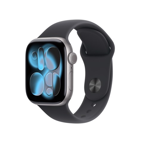 Apple Watch Series 11 GPS + Cellular 42mm Cassa Alluminio Grigio Siderale con Sport Band Nero - S/M