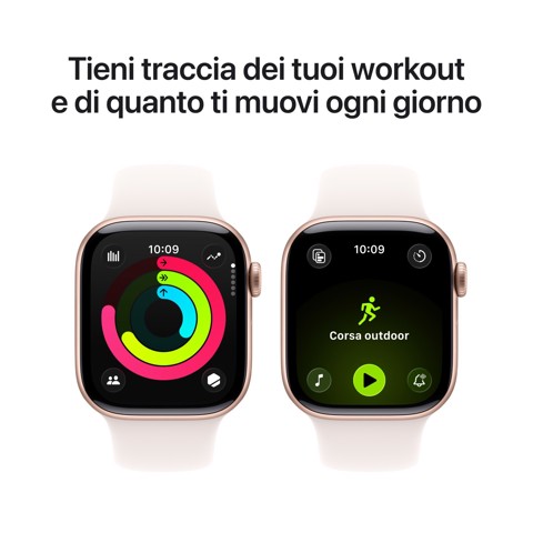 Apple Watch Series 11 GPS + Cellular 42mm Cassa Alluminio Oro Rosa con Band Rosa Fard - S/M