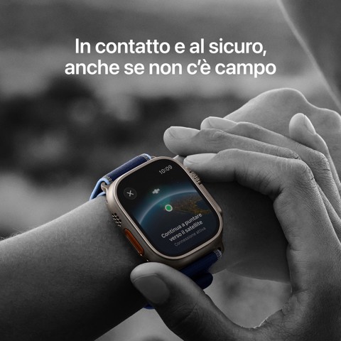 Apple Watch Ultra 3 GPS + Cellular 49mm Cassa Titanio con Alpine Loop Blu Chiaro - Large