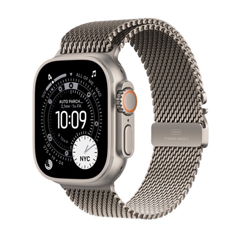 Apple Watch Ultra 3 GPS + Cellular 49mm Cassa Titanio Naturale con Loop in maglia Milanese Titanio - Medium
