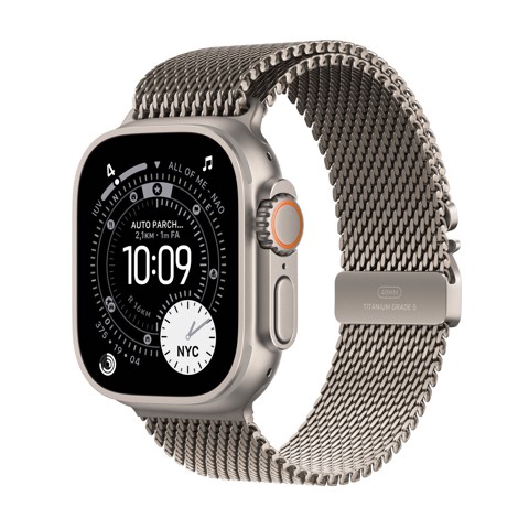Apple Watch Ultra 3 GPS + Cellular 49mm Cassa Titanio Naturale con Loop in maglia Milanese Titanio - Medium