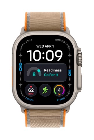 Apple Watch Ultra 4 GPS + Cellular, Cassa 49 mm in titanio naturale con Trail Loop sabbia - M/L
