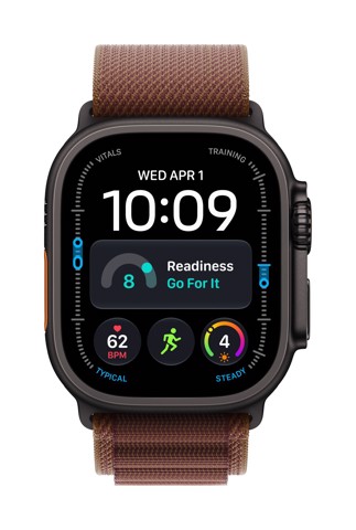 Apple Watch Ultra 4 GPS + Cellular, Cassa 49 mm in titanio nero con Alpine Loop borgogna - M