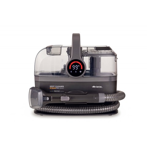 Ariete 2484 Spot Cleaner Steam PRO 5in1, Lavatappeti e pulitore a vapore, Elimina macchie da interni Auto, Divani, Moquette, Materassi, tappeti, 1800W, 3 modalità di pulizia, Elevata potenza aspirante, Pet care, 2 serbatoi
