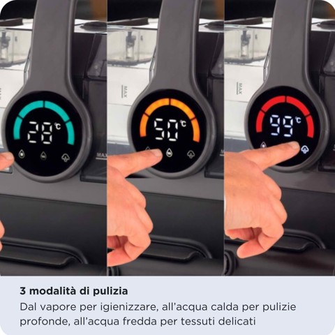 Ariete 2484 Spot Cleaner Steam PRO 5in1, Lavatappeti e pulitore a vapore, Elimina macchie da interni Auto, Divani, Moquette, Materassi, tappeti, 1800W, 3 modalità di pulizia, Elevata potenza aspirante, Pet care, 2 serbatoi