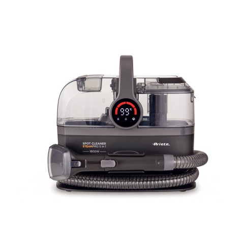 Ariete 2484 Spot Cleaner Steam PRO 5in1, Lavatappeti e pulitore a vapore, Elimina macchie da interni Auto, Divani, Moquette, Materassi, tappeti, 1800W, 3 modalità di pulizia, Elevata potenza aspirante, Pet care, 2 serbatoi