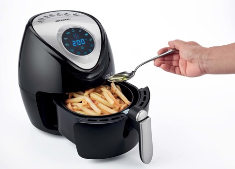 Ariete 4616 Airy Fryer Digital, Friggitrice ad Aria Digitale, Capacità 2,6 L, 1300 W, Time ‘60 minuti, 7 programmi, Nera