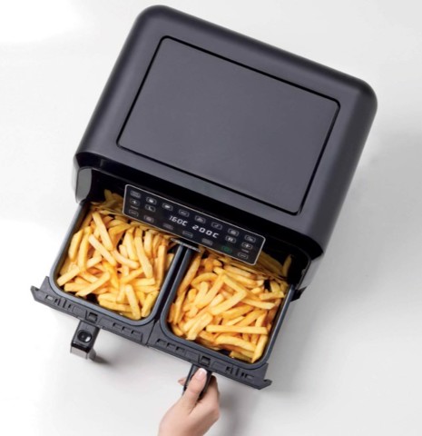 Ariete 4624 Doppia 8 L 1700 W Friggitrice a basso contenuto di grassi Nero, Argento