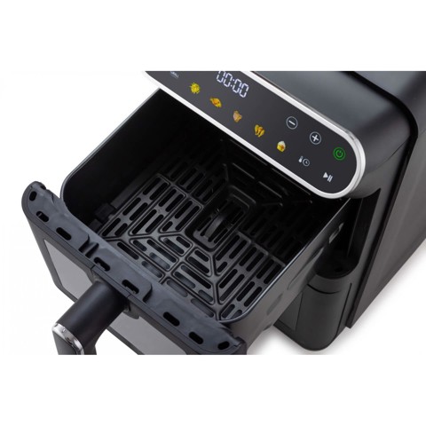 Ariete 4640 Air Fryer Vertical DUO, Friggitrice ad aria doppia verticale, 2460W, 11L, Due cestelli, Sync e Dual, 6 programmi, Funzione Grill, Fino a 200°C