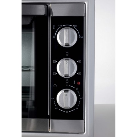 Ariete 945 Forno Elettrico ventilato con girarrosto 56 Litri - Bon Cuisine 560 - Temperatura max 230° - Luce interna - 2200 Watt - Argento