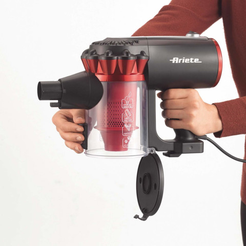 Ariete Handy Force Rbt Senza sacchetto Nero, Rosso