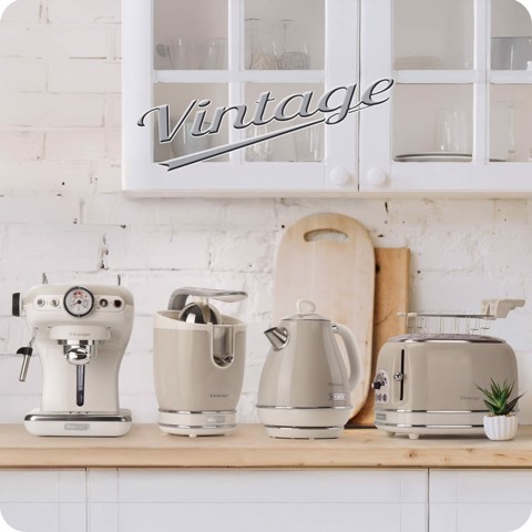 Ariete Linea Vintage 1781 Robot da cucina Vintage, 1000W, Capacità 2,1L (utilizzabile 1,2L), Per preparazione impasti, Beige