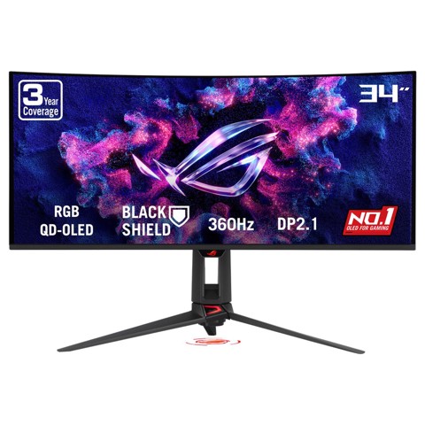 ASUS ROG Swift OLED PG34WCDN Monitor PC 86,4 cm (34") 3440 x 1440 Pixel Wide Quad HD QD-OLED Nero