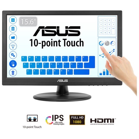 ASUS Touch VT169HE Monitor PC 39,6 cm (15.6") 1920 x 1080 Pixel Full HD LED Touch screen Da tavolo Nero