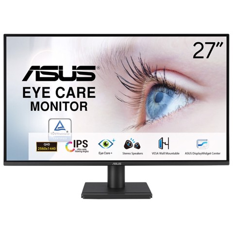 ASUS VA27AQ Monitor PC 68,6 cm (27") 2560 x 1440 Pixel Quad HD LCD Nero