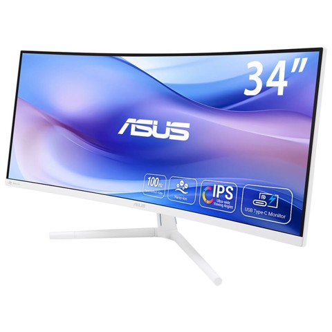 ASUS VU34WCIP-W Monitor PC 86,4 cm (34") 3440 x 1440 Pixel Wide Quad HD Bianco