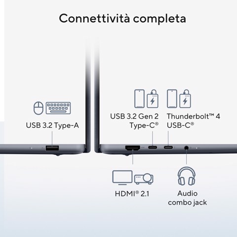 ASUS Zenbook 14 UX3480AA-U1006W Copilot+ PC Intel Core Ultra 7 355 Computer portatile 35,6 cm (14") WUXGA 16 GB LPDDR5x-SDRAM 512 GB SSD Wi-Fi 6E (802.11ax) Windows 11 Home Blu