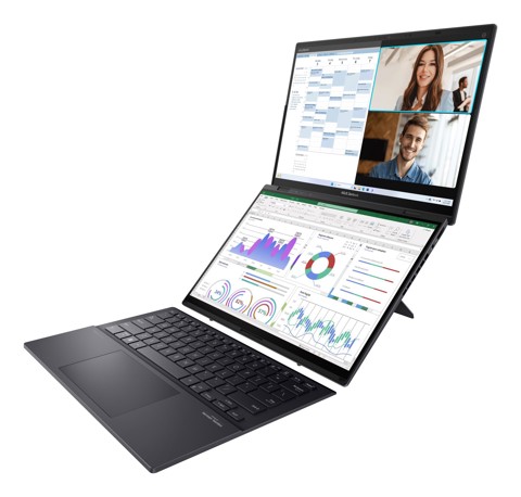 ASUS Zenbook Duo OLED UX8406MA-PZ286W Intel Core Ultra 7 155H Ibrido (2 in 1) 35,6 cm (14") Touch screen 3K 16 GB LPDDR5x-SDRAM 1 TB SSD Wi-Fi 6E (802.11ax) Windows 11 Home Grigio