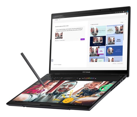 ASUS Zenbook Duo OLED UX8406MA-PZ286W Intel Core Ultra 7 155H Ibrido (2 in 1) 35,6 cm (14") Touch screen 3K 16 GB LPDDR5x-SDRAM 1 TB SSD Wi-Fi 6E (802.11ax) Windows 11 Home Grigio