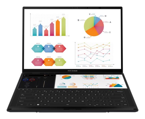 ASUS Zenbook Duo OLED UX8406MA-PZ286W Intel Core Ultra 7 155H Ibrido (2 in 1) 35,6 cm (14") Touch screen 3K 16 GB LPDDR5x-SDRAM 1 TB SSD Wi-Fi 6E (802.11ax) Windows 11 Home Grigio