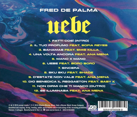 Atlantic Records Fred De Palma - Uebe Cd Hip-Hop