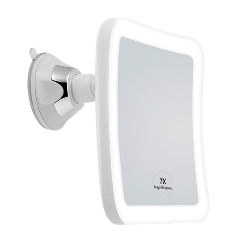 Beauty Touch XDGF1511 specchietto per trucco Ventosa Quadrato Bianco