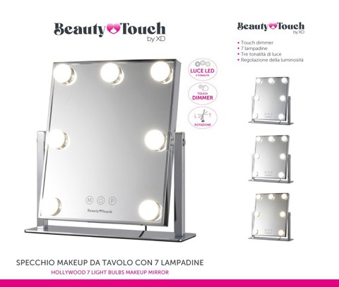 Beauty Touch XDGF2013 specchietto per trucco Libera installazione Rettangolare Cromo