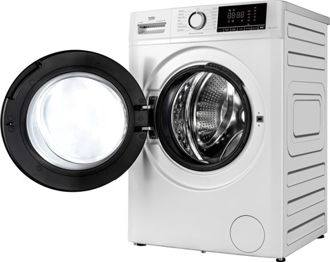 Beko b100 BMX8126DW 8kg classe A bianco, inverter 1200 giri, display XL, oblò bianco, vapore
