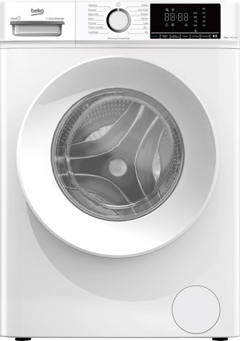 Beko b100 BMX8126DW 8kg classe A bianco, inverter 1200 giri, display XL, oblò bianco, vapore