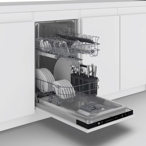 Beko b300 BDIS16030: Lavastoviglie a Scomparsa Totale Slim, 45 cm, 10 Coperti