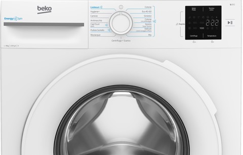 Beko b300 BMWRU3821W Lavatrice 8kg, Classe A, 1200giri, colore bianco, tecnologia EnergySpin™, cassetto detersivo autopulente