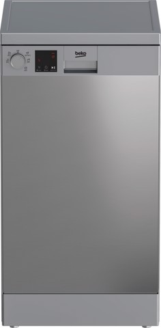 Beko b300 DVS05030X, Lavastoviglie 45cm, Classe D, 10 coperti, Inox, 47 dBA