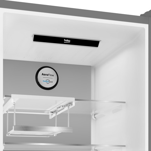 Beko B5RCNE406LXBRW frigorifero con congelatore Libera installazione 355 L C Nero, Acciaio inossidabile